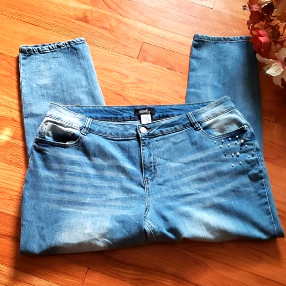 MOD X | Jeans | Mod X Distressed W Faux Pearls 8 W | Poshmark